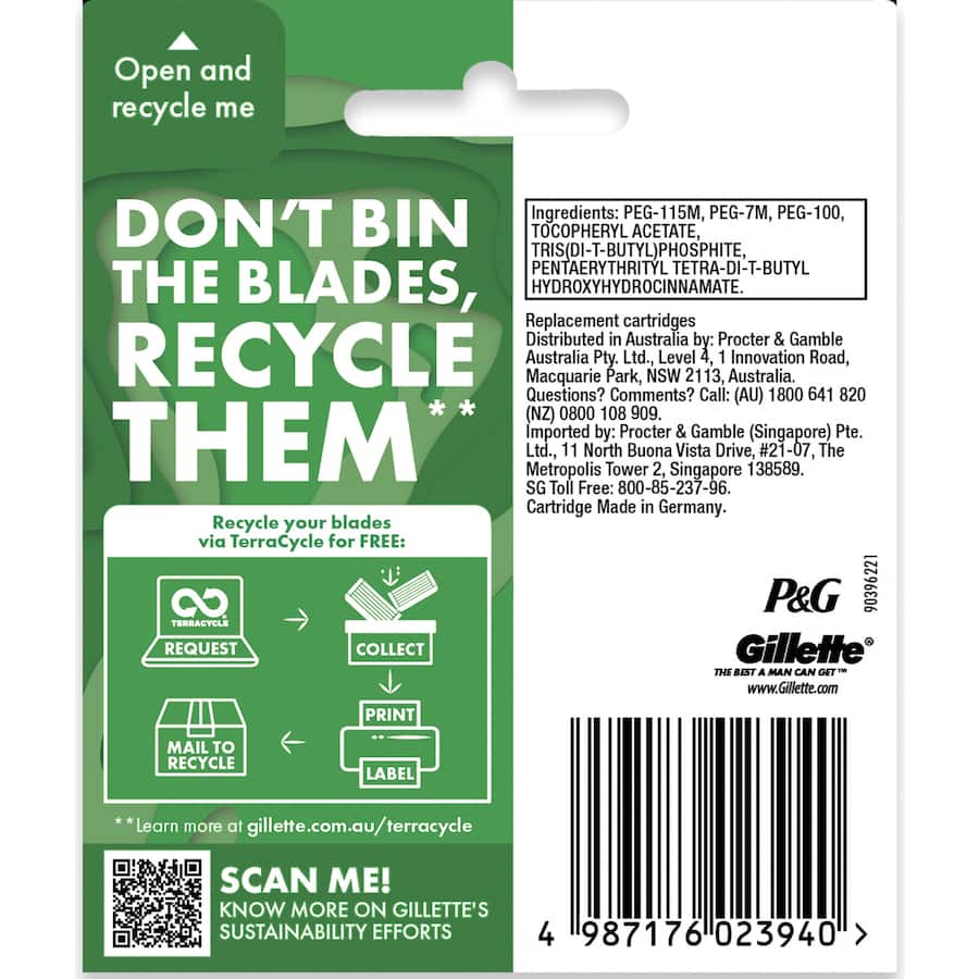 Gillette Fusion Power 5 Razor Blades Refill 4pack