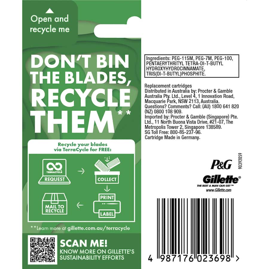 Gillette Fusion Proglide 5 Razor Refill 4pack