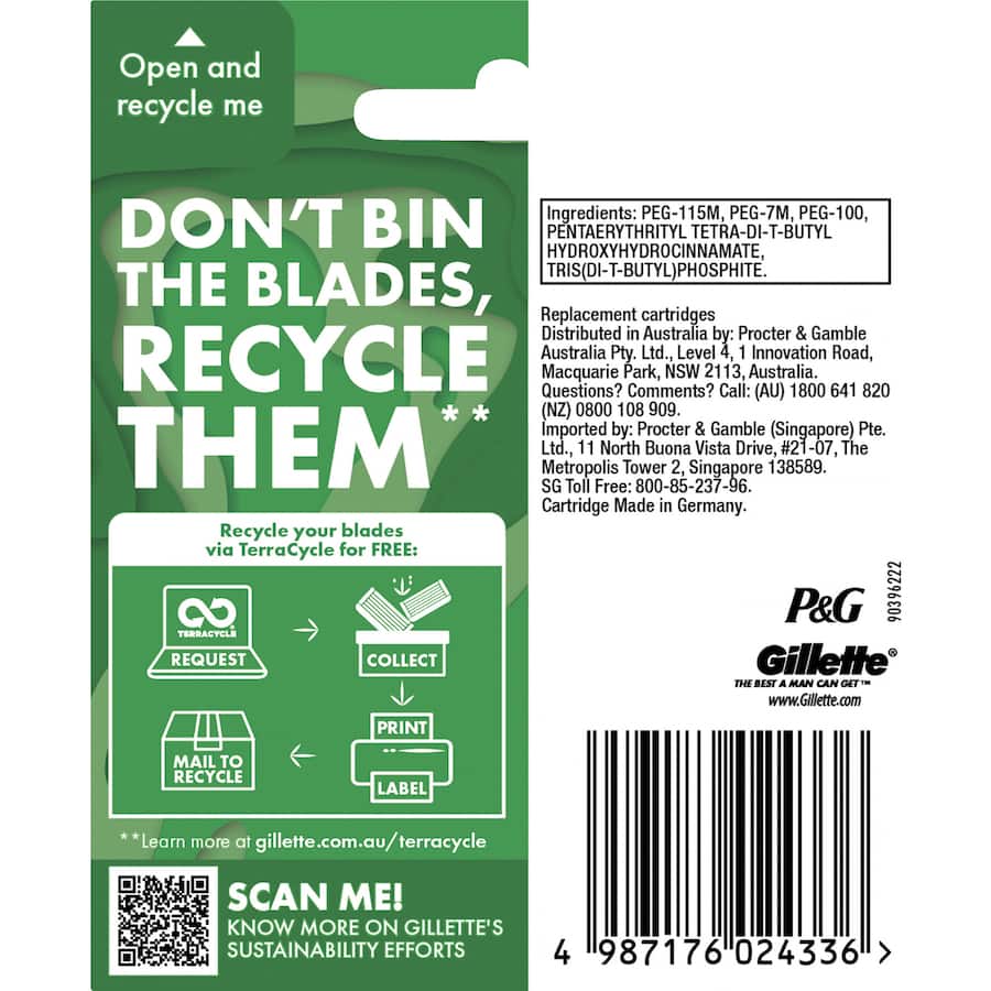 Gillette Proglide 5 Razor Blades Refill 4pack