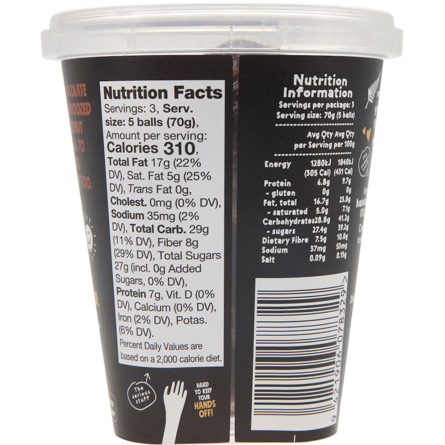 Frooze Balls Snack Balls Choc Hazelnut 210g 15pack