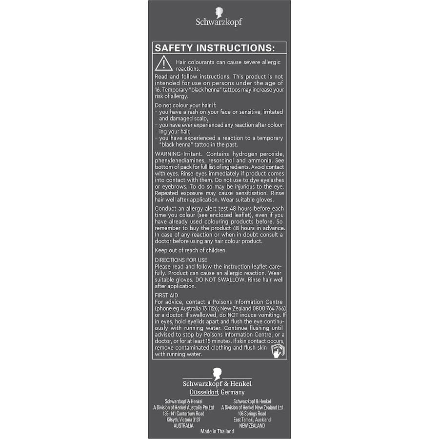 Schwarzkopf Brilliance Hair Colour 23 Burgundy Chic 1pack