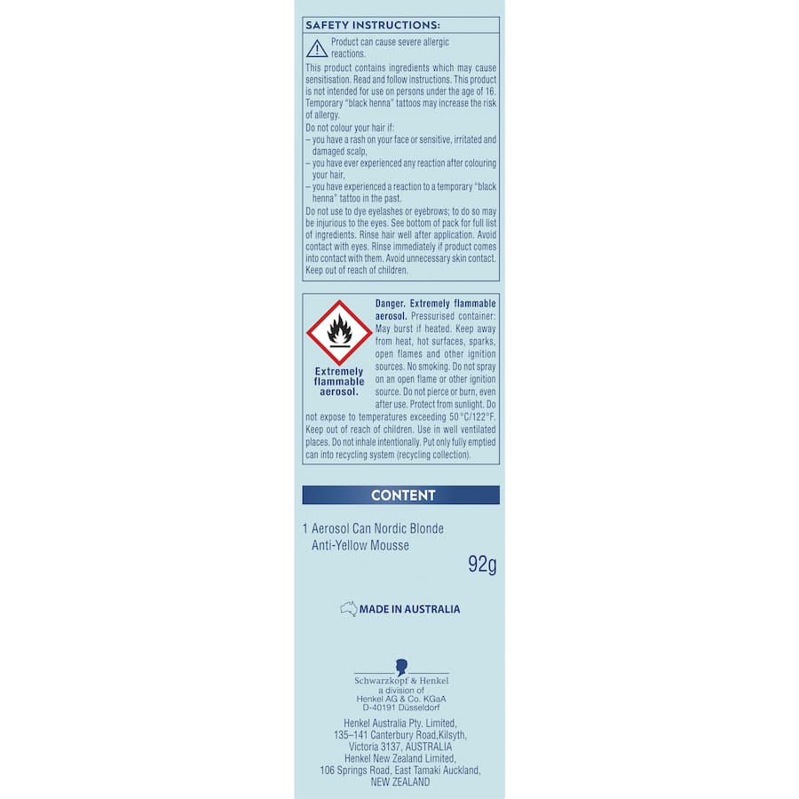 Nordic Hair Mousse T1 Anti Yellow