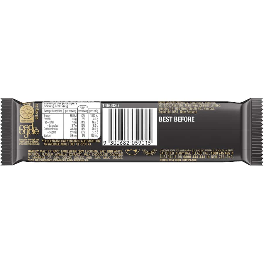 Mars Chocolate Bar Nougat & Caramel 47g