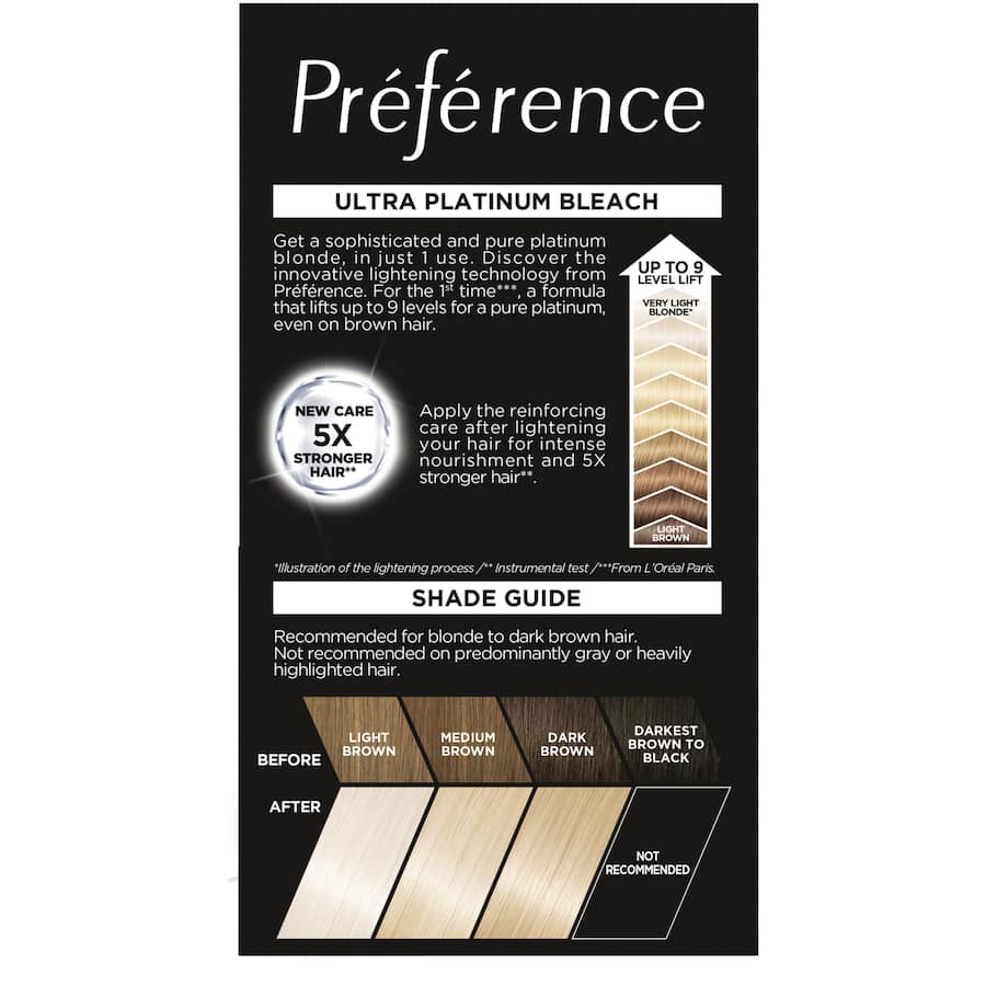 L'oreal Paris Preference Hair Colour Bleach Ultra Platinum 1pack