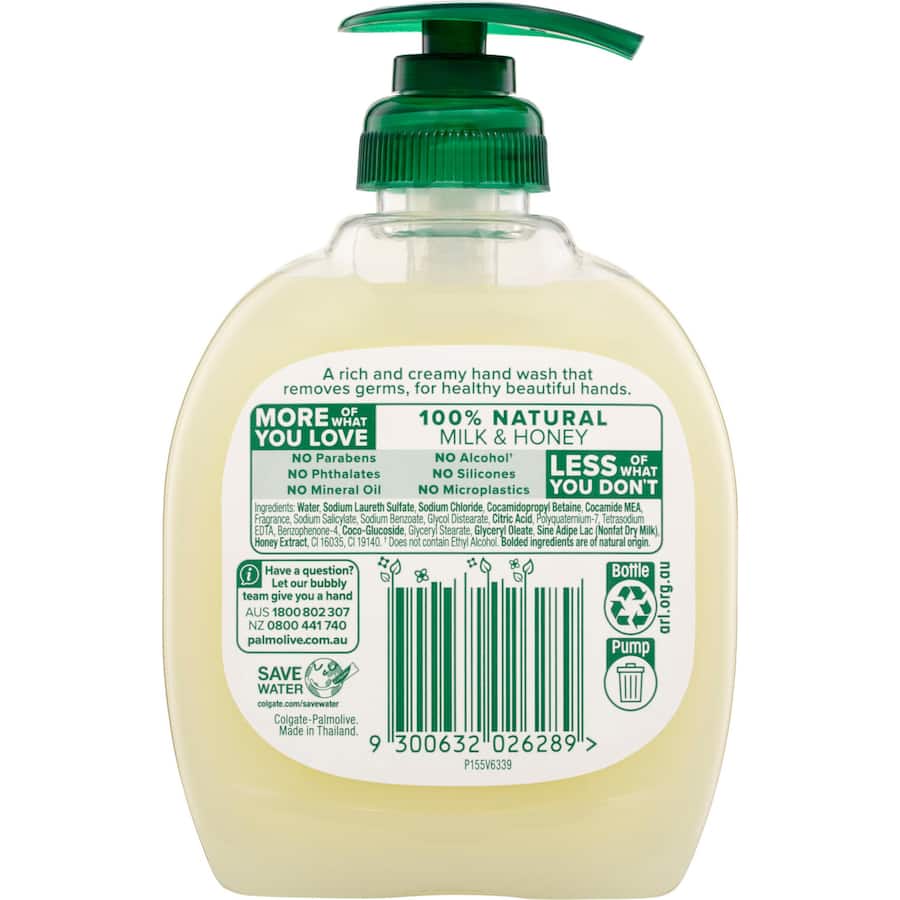 Palmolive Naturals Liquid Hand Wash Milk & Honey Pump 250mL