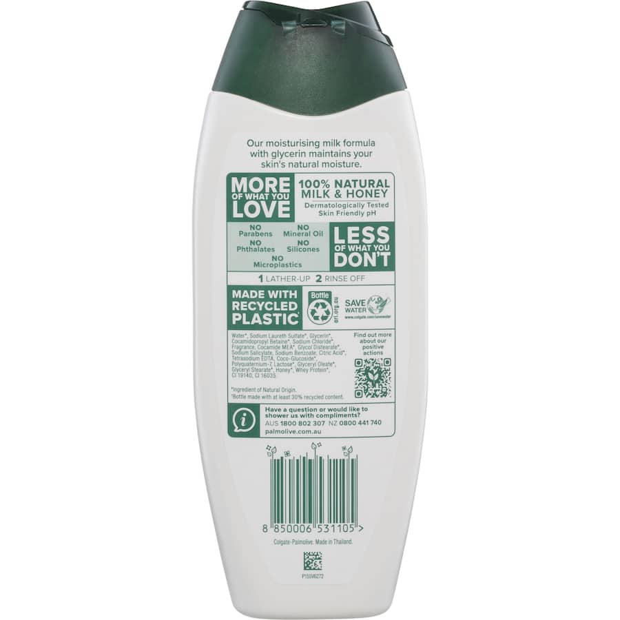 Palmolive Naturals Body Wash Moisturising Milk & Honey Bottle 500mL