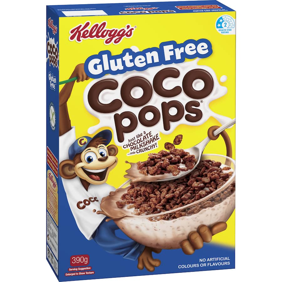 Kelloggs Coco Pops Cereal Gluten Free 390g