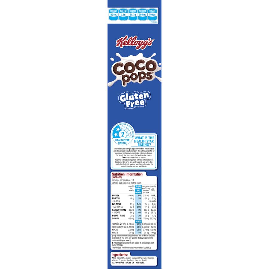 Kelloggs Coco Pops Cereal Gluten Free 390g