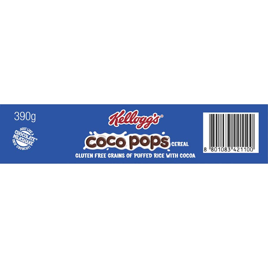 Kelloggs Coco Pops Cereal Gluten Free 390g