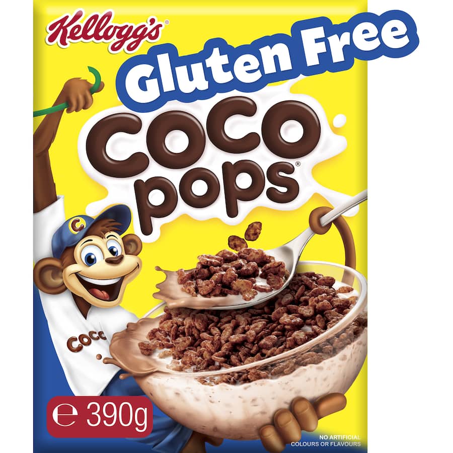 Kelloggs Coco Pops Cereal Gluten Free 390g