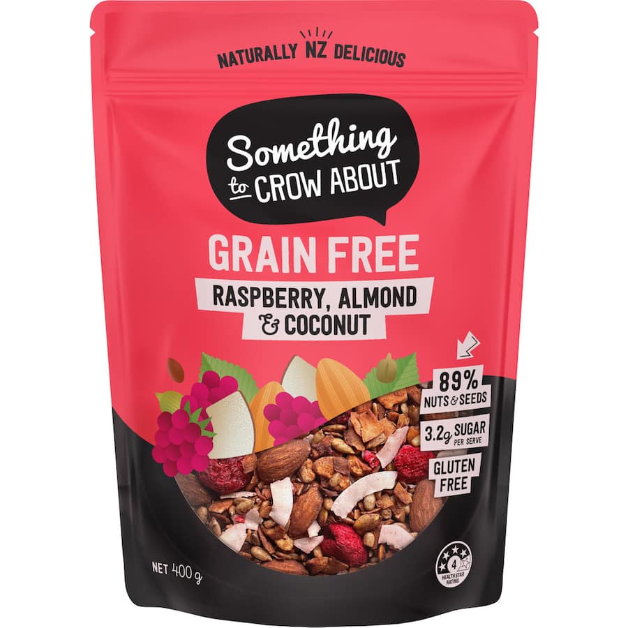 Something To Crow About Muesli Raspberry, Almond & Coconut 400g