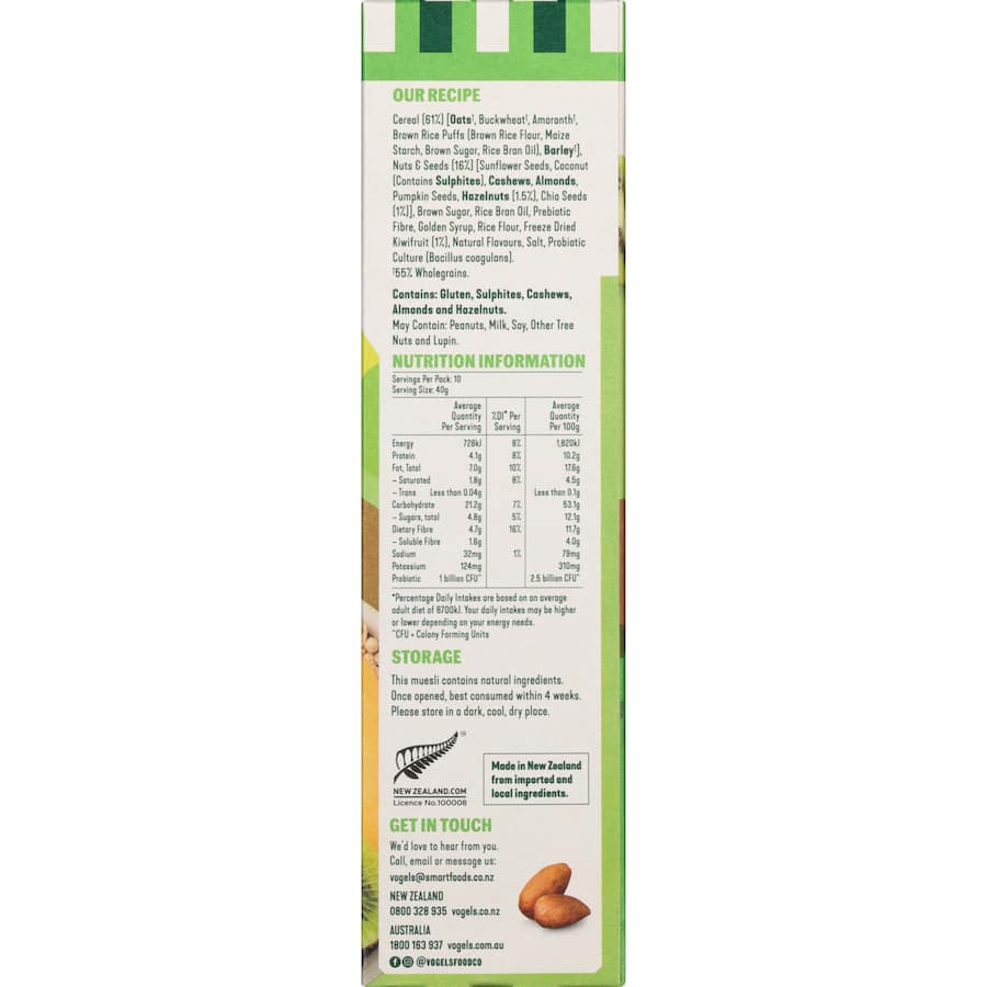 Vogels Muesli Clusters Gut Health 400g