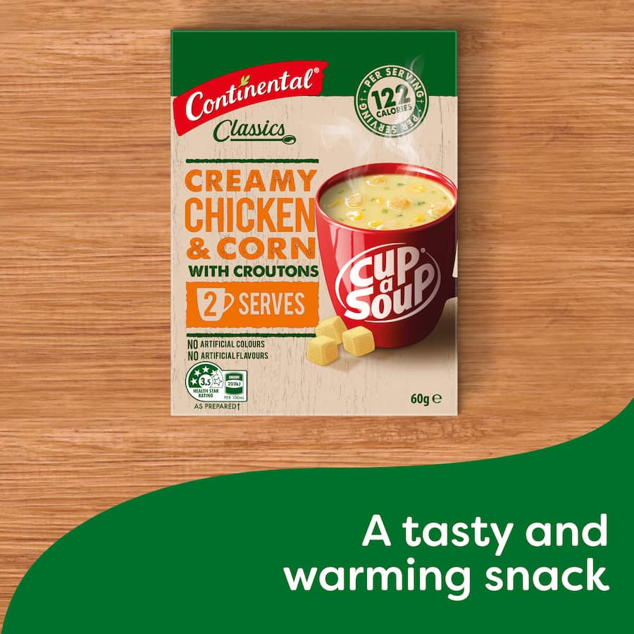 Continental Classics Cup A Soup Creamy Chicken & Corn With Croutons Pack 60g