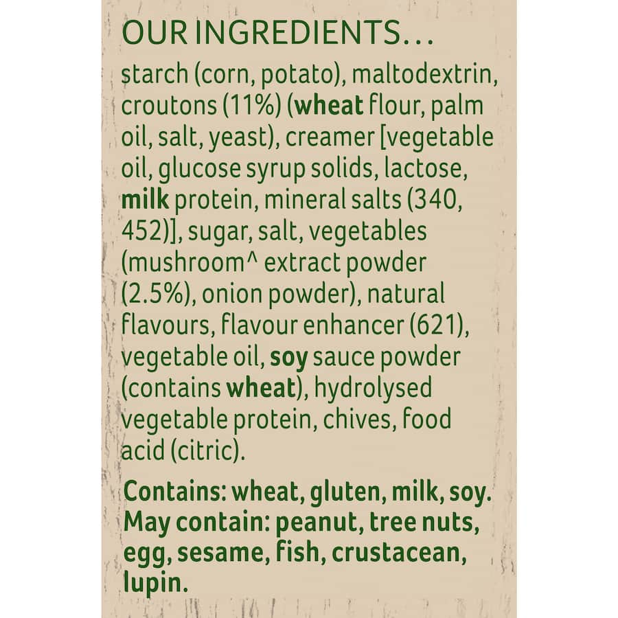 Continental Classics Cup A Soup Creamy Mushroom With Croutons Pack 50g