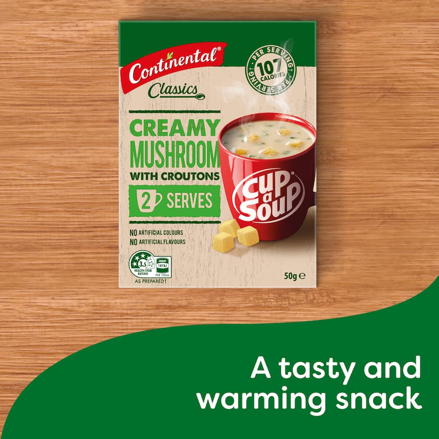Continental Classics Cup A Soup Creamy Mushroom With Croutons Pack 50g