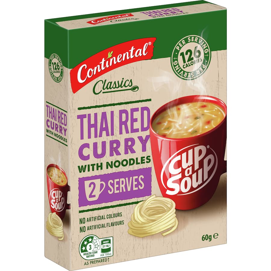 Continental Cup A Soup Instant Soup Asian Thai Red Curry 60g 2pack