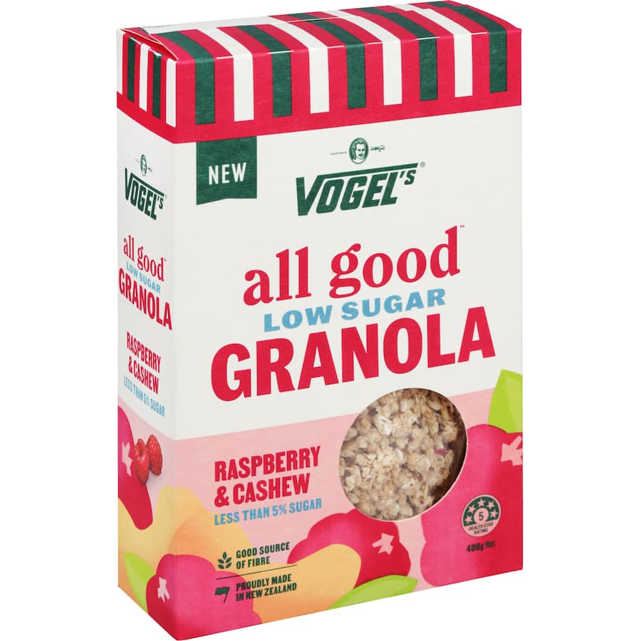 Vogels All Good Granola Raspberry & Cashew 400g