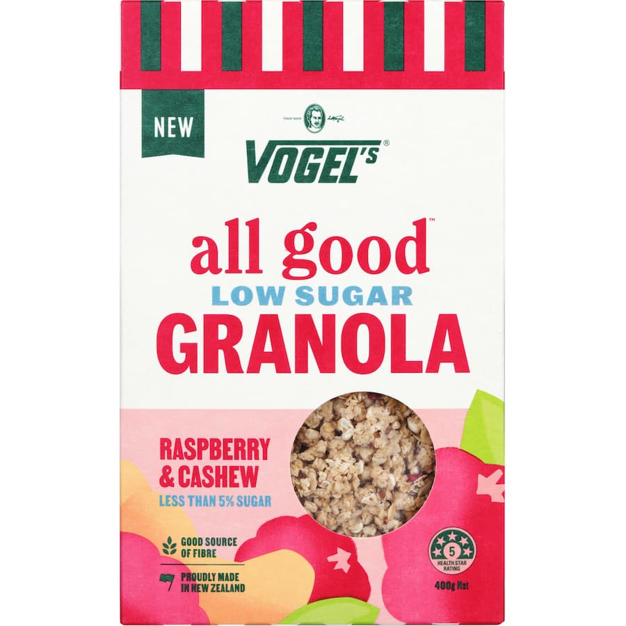 Vogels All Good Granola Raspberry & Cashew 400g