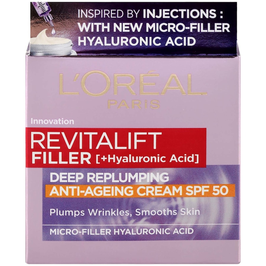 Loreal Revitalift Filler Facial Moisturiser Anti-aging Cream Spf50 50mL