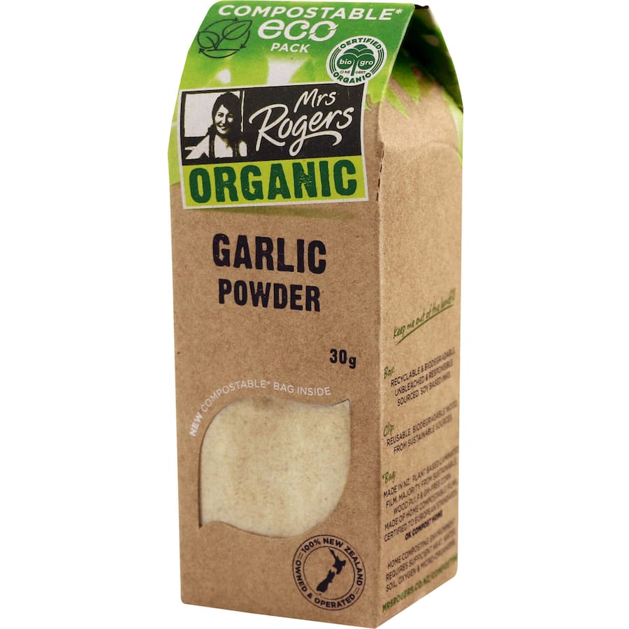 Mrs Rogers Eco Organic Garlic Powder  Box 30g