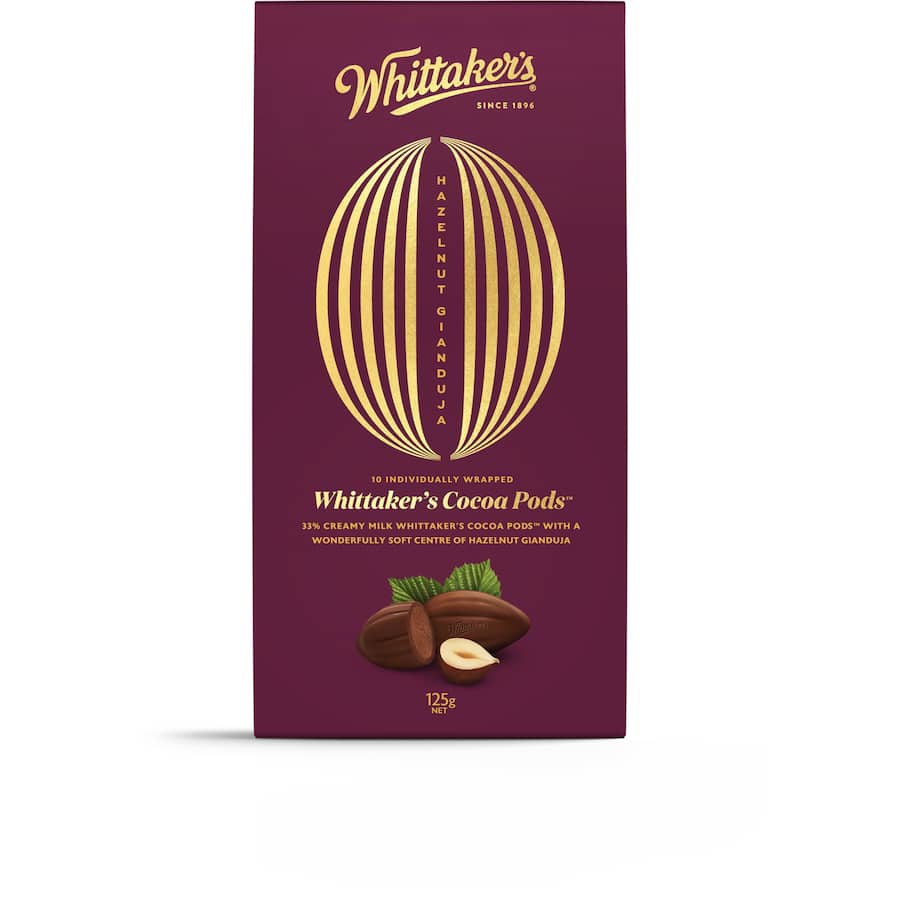 Whittakers Chocolate Hazelnut Gianduja Pods Share pack 125g