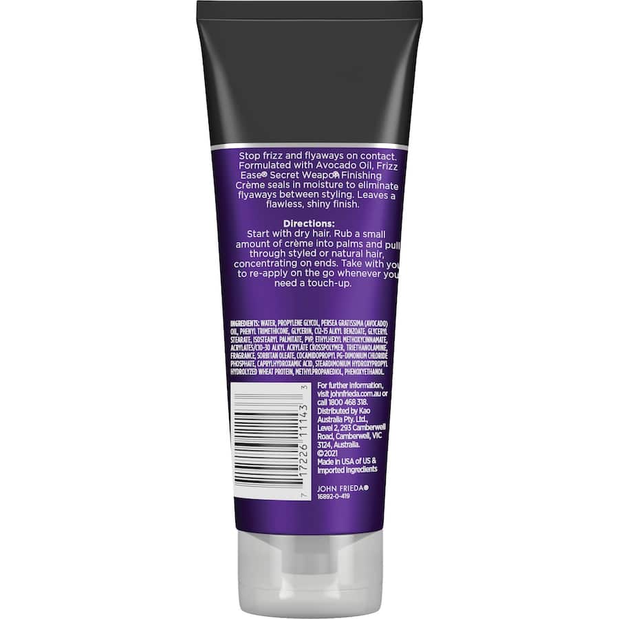 John Frieda Frizz Ease Hair Styling Cream Secret Weapon Tube 113g