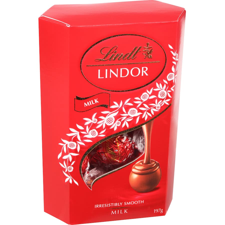 Lindt Lindor Chocolate Box Milk Cornet 197g