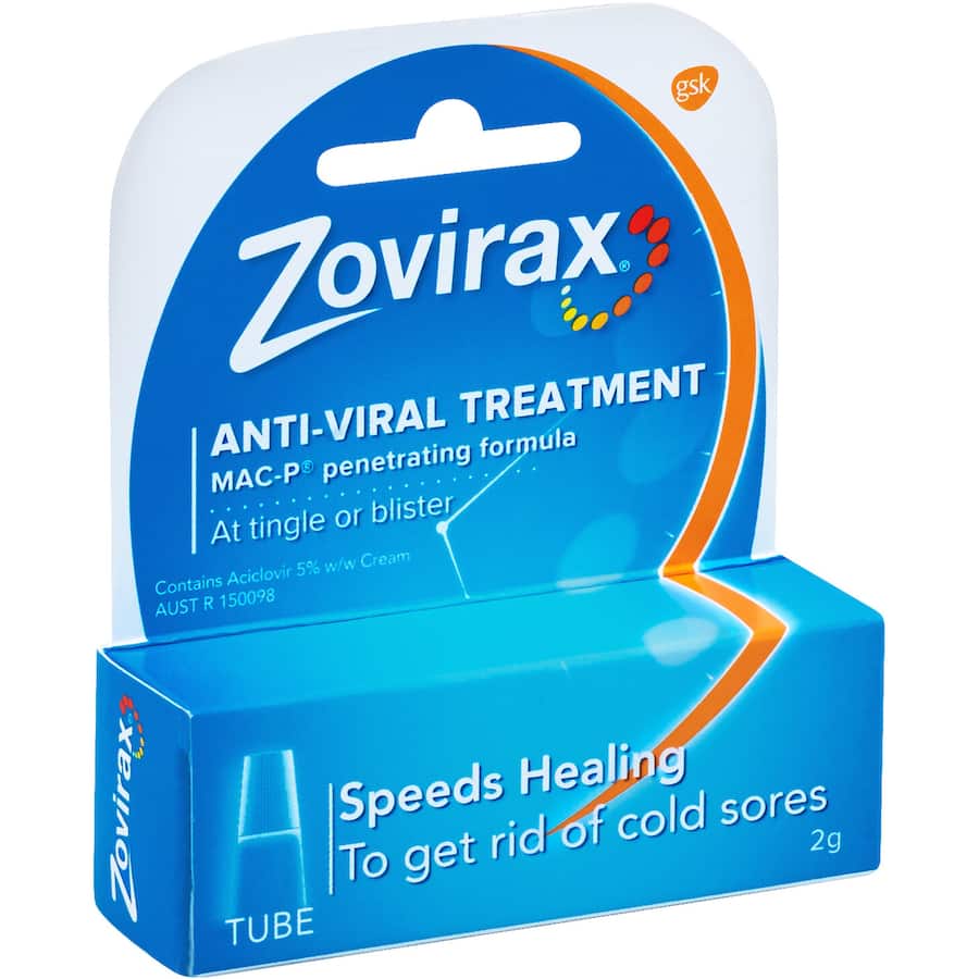 Zovirax Cold Sore Treatment Cream Tube 2g