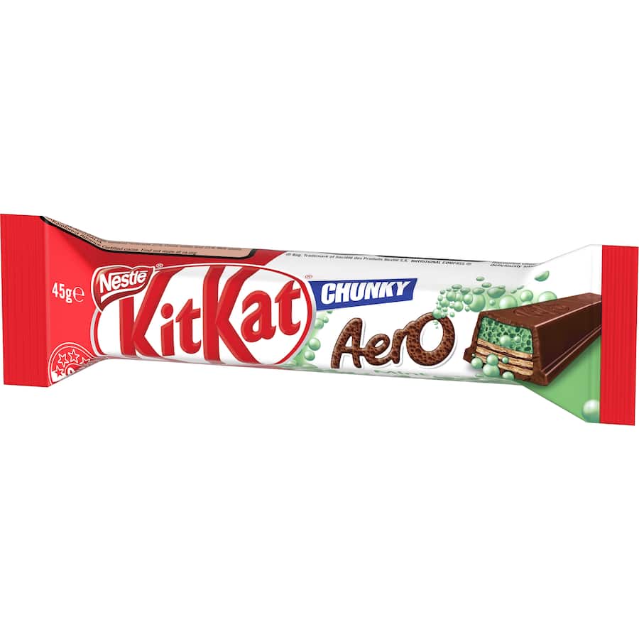 Nestlé Kit Kat Chocolate Bar Chunky Aero Mint 45g