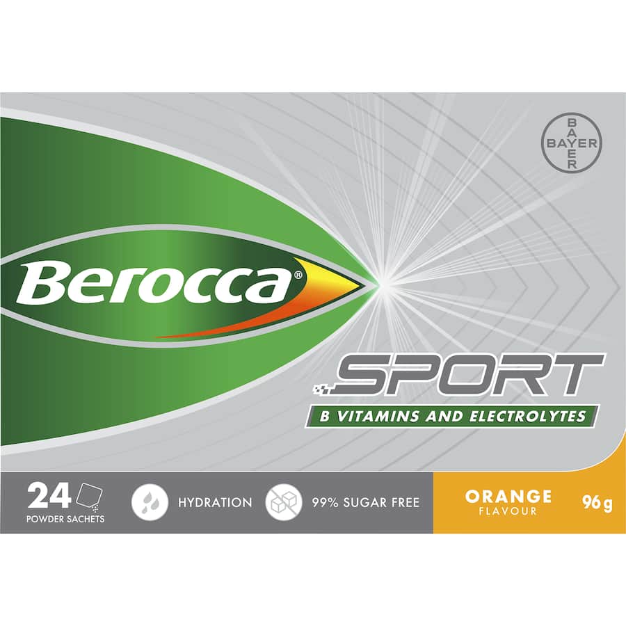 Berocca Sport B Vitamins & Electrolytes Orange Sachets 24pack