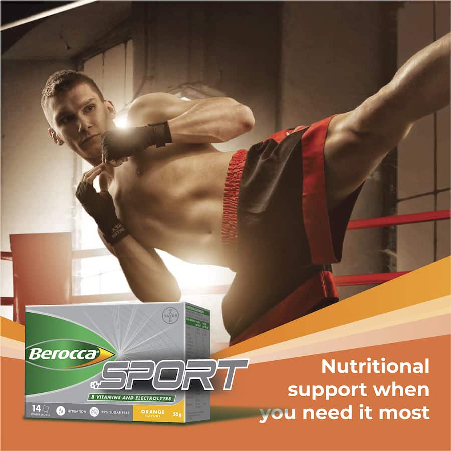 Berocca Sport B Vitamins & Electrolytes Orange Sachets 24pack