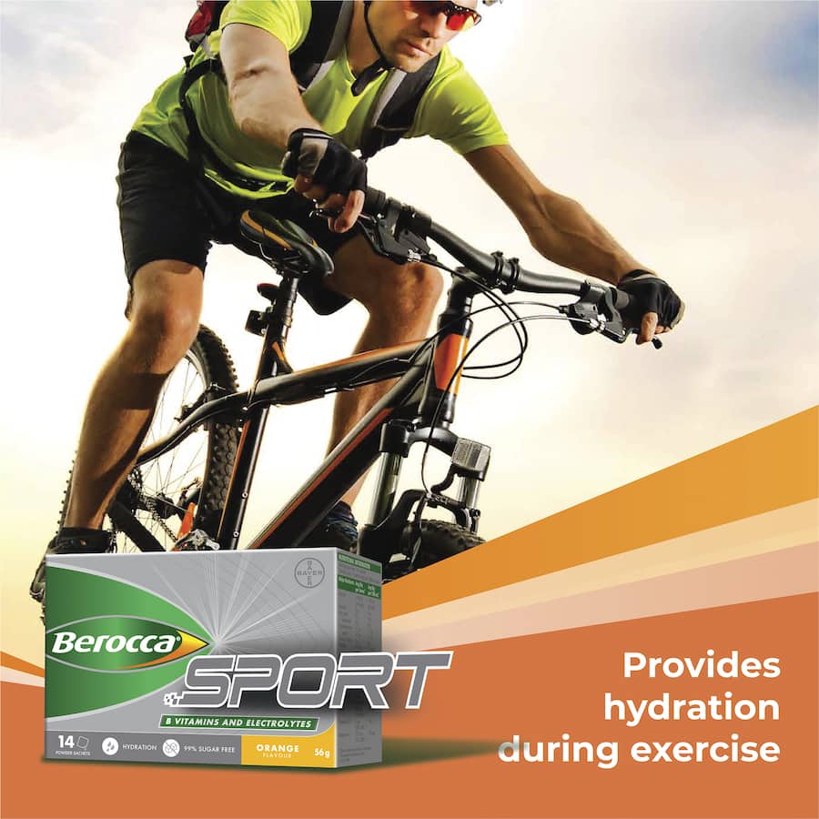 Berocca Sport B Vitamins & Electrolytes Orange Sachets 24pack