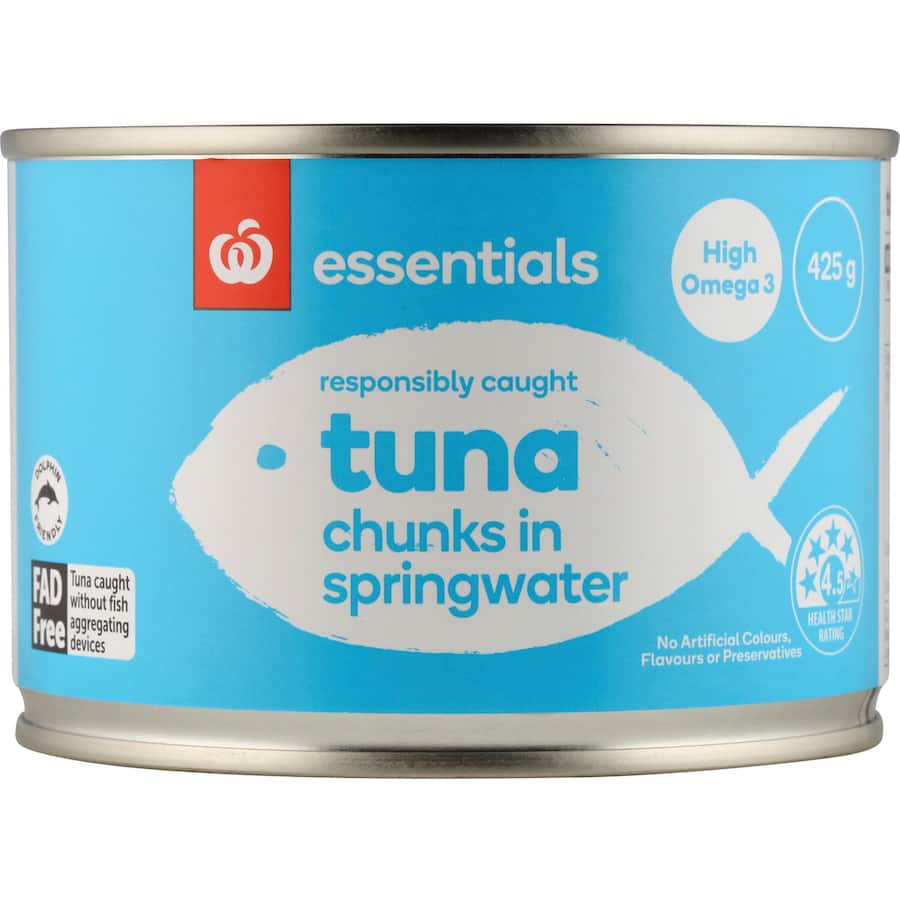 Essentials Tuna Chunks In Springwater Can 425g