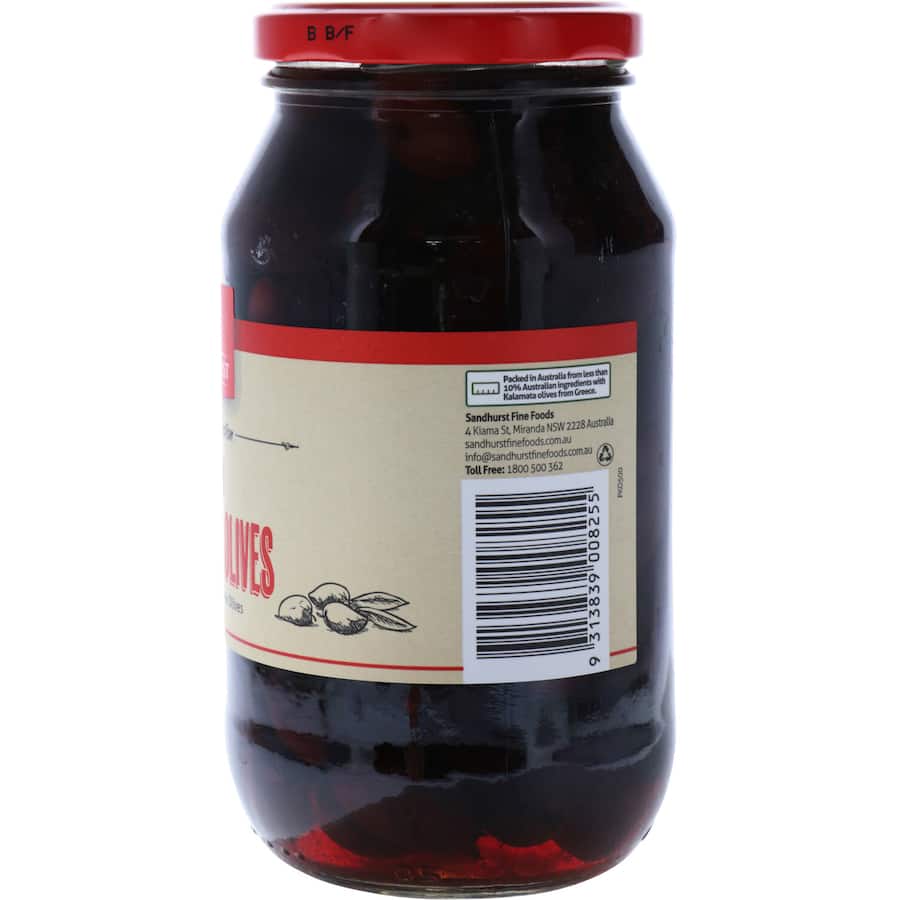 Sandhurst Olives Pitted Kalamata 500g