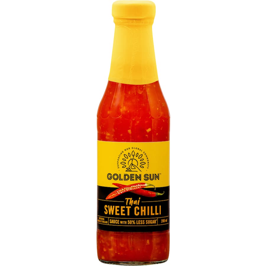 Golden Sun Chilli Sauce Sweet Thai 50% Less Sugar 280mL