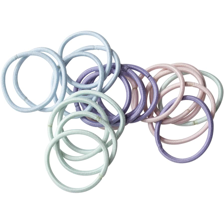 Little Bit Extra Hair Ties Elastic Small Thin Pastel 20pack