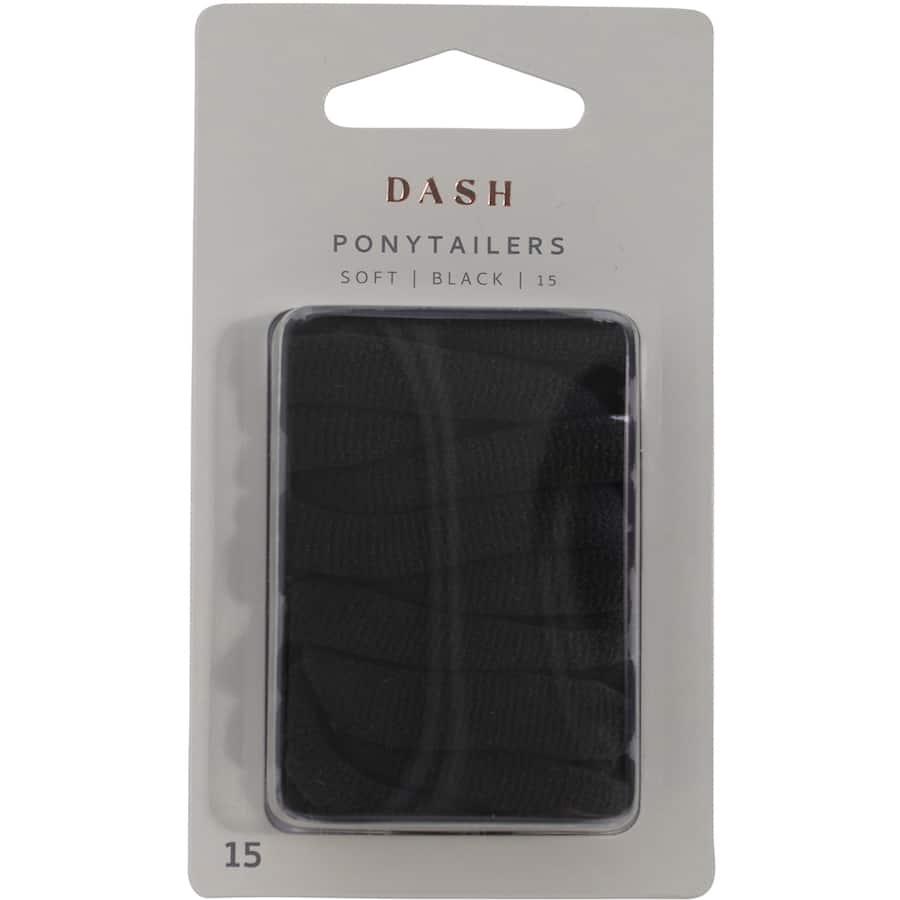 Dash Ponytailers Soft Black 3.0 15pack