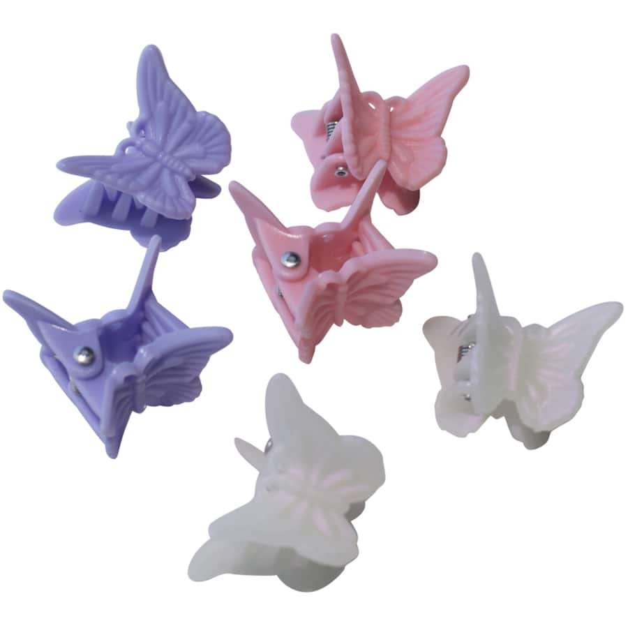 Little Bit Extra Clips Butterfly 6pack