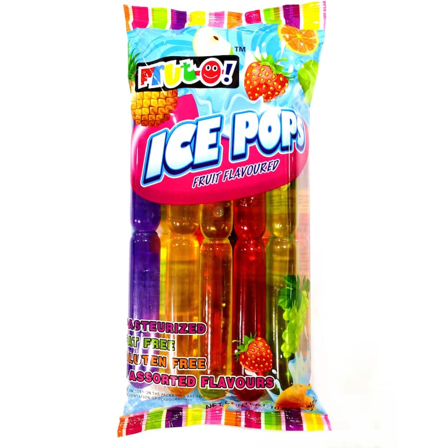 Frut O Ice Pops Fruit Flavoured 750ml 10pack