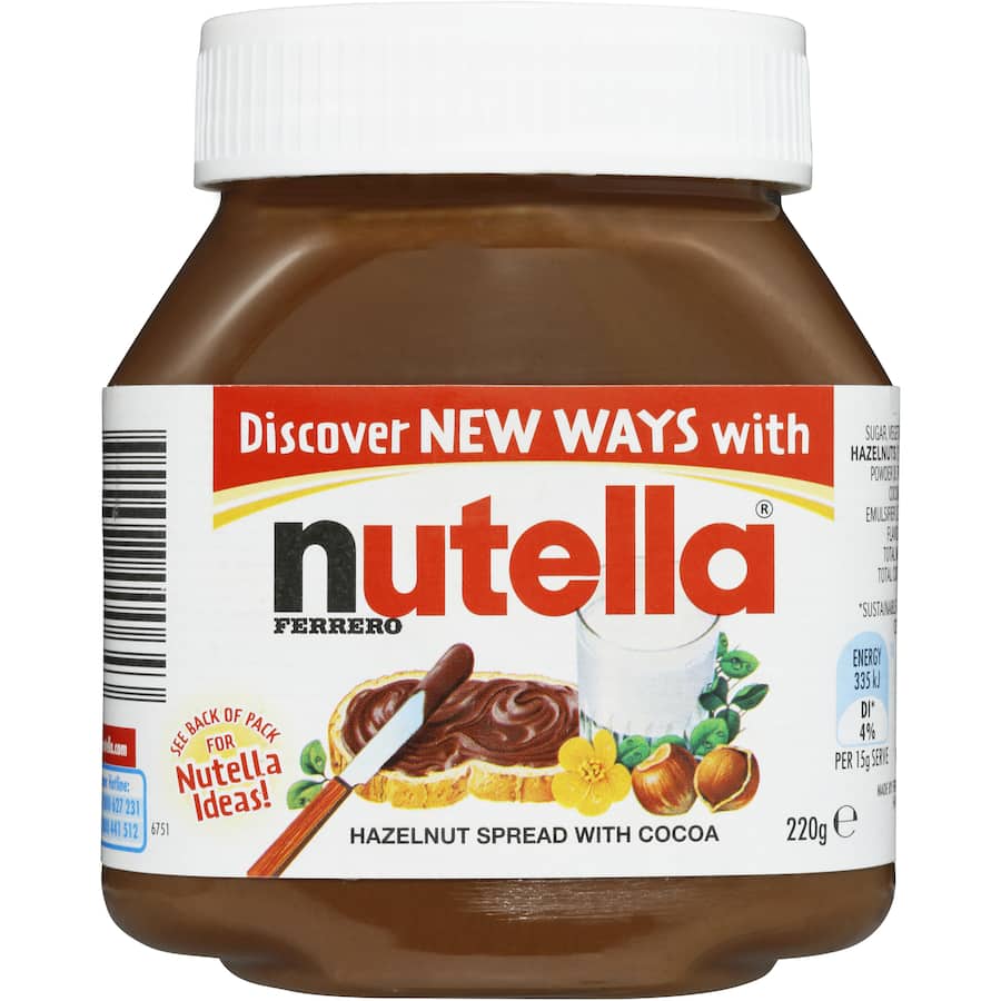 Nutella Hazelnut Spread Jar 220g