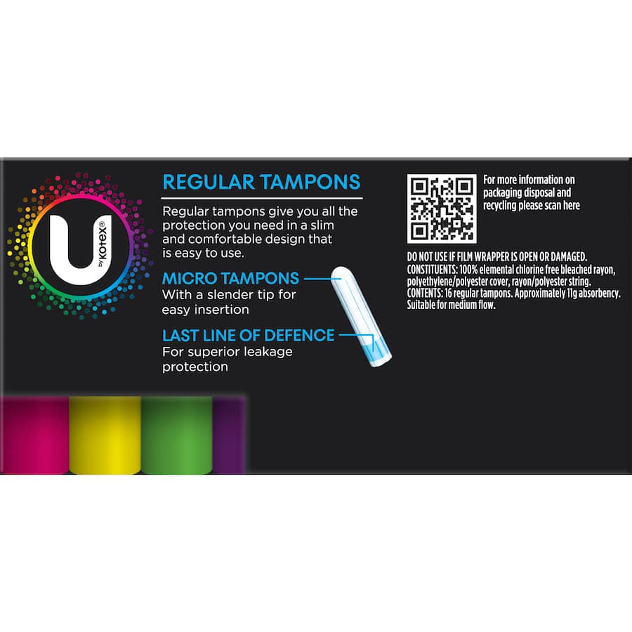 U By Kotex Tampons Regular 16pack