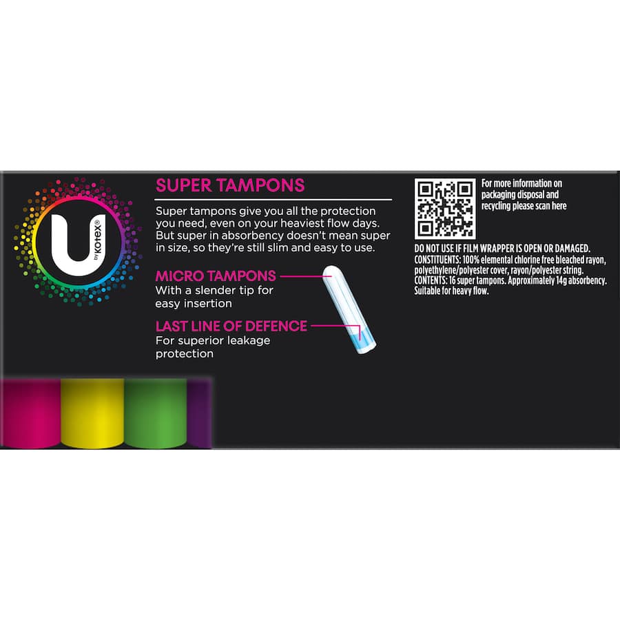 U By Kotex Tampons Super 16pack