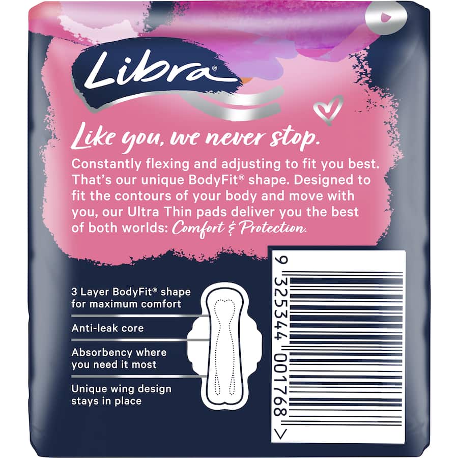 Libra Ultra Thin Pads Super With Wings 12pack