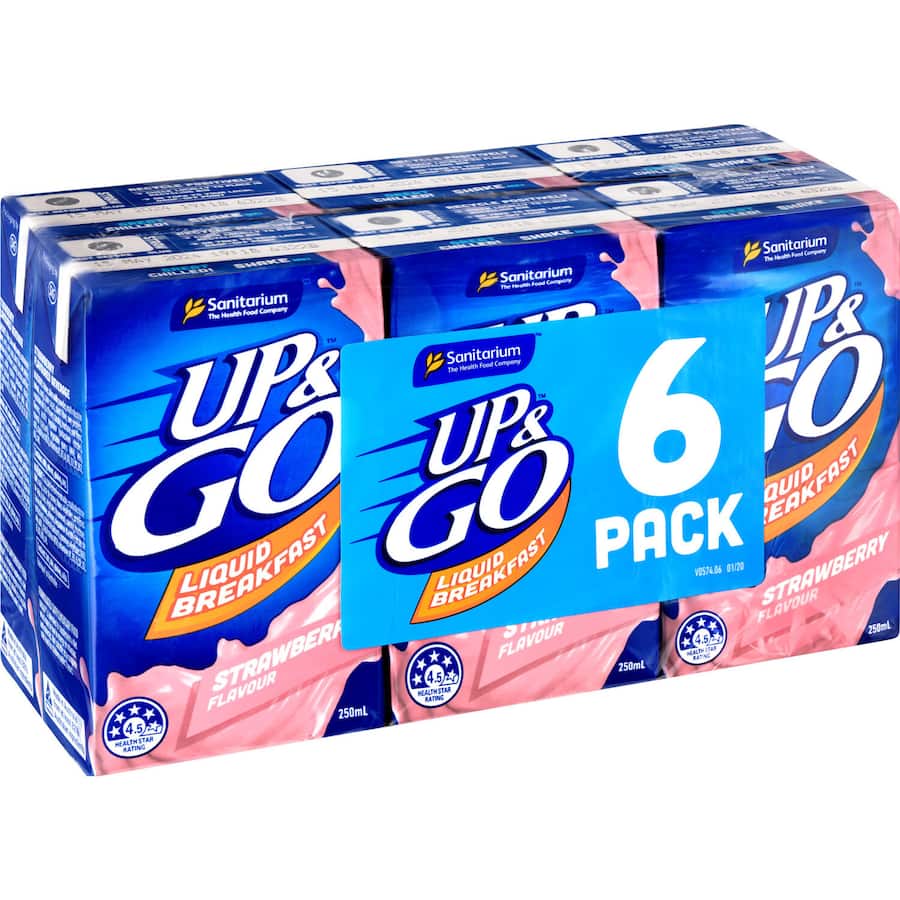 Sanitarium Up & Go Liquid Breakfast Strawberry 6pk 250mL