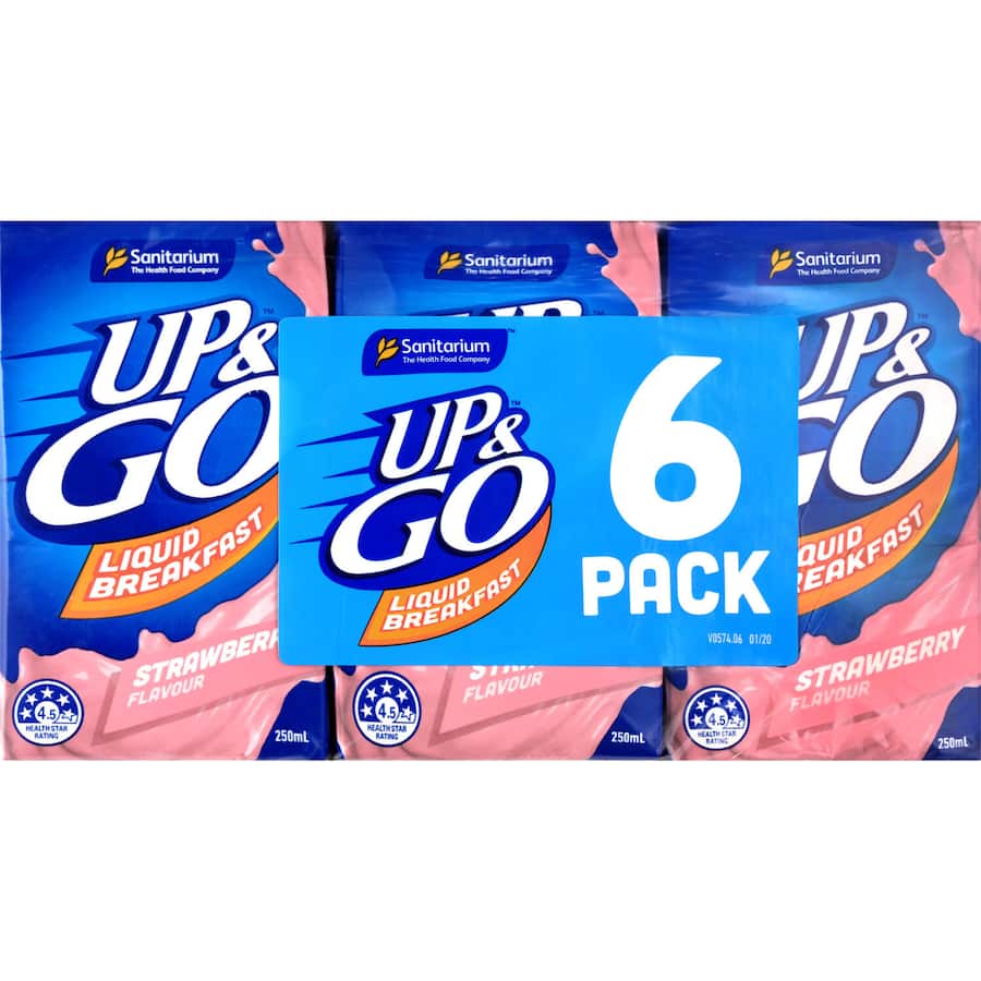 Sanitarium Up & Go Liquid Breakfast Strawberry 6pk 250mL