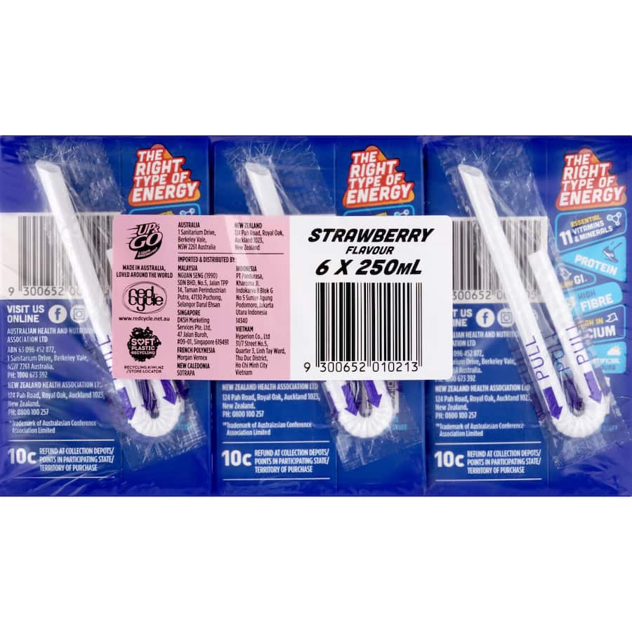 Sanitarium Up & Go Liquid Breakfast Strawberry 6pk 250mL