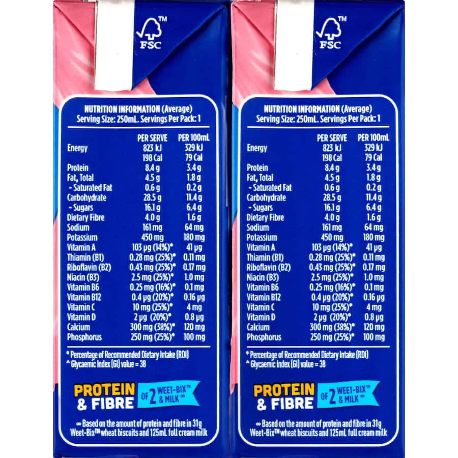 Sanitarium Up & Go Liquid Breakfast Strawberry 6pk 250mL