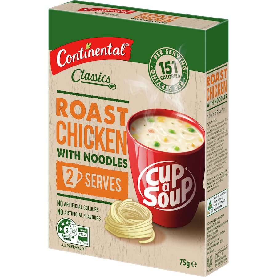 Continental Cup A Soup Instant Soup Hearty Roast Chicken 75g 2pack