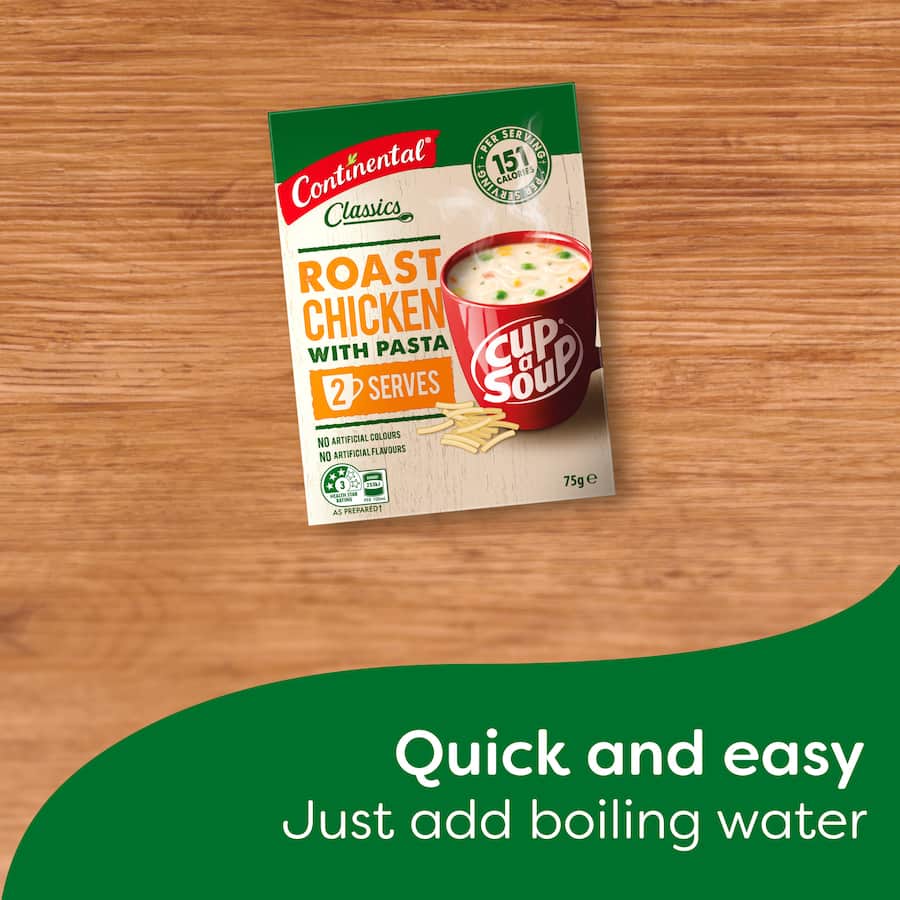 Continental Cup A Soup Instant Soup Hearty Roast Chicken 75g 2pack