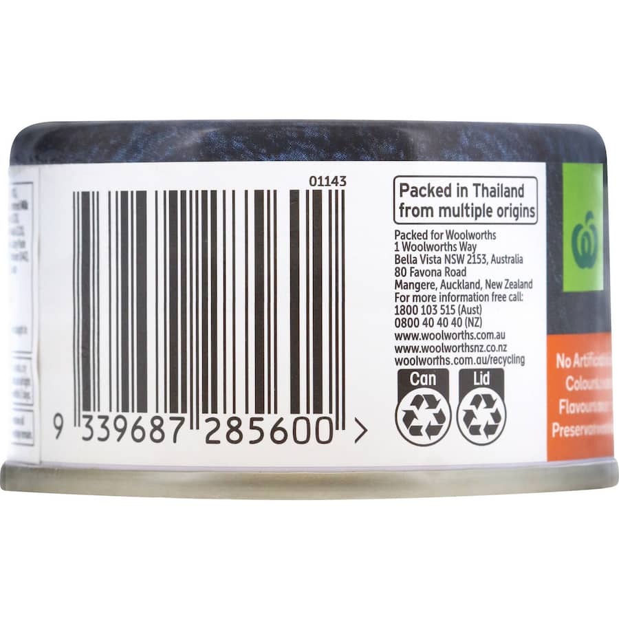 Woolworths Tuna Tikka Masala Curry Tear tab can 95g